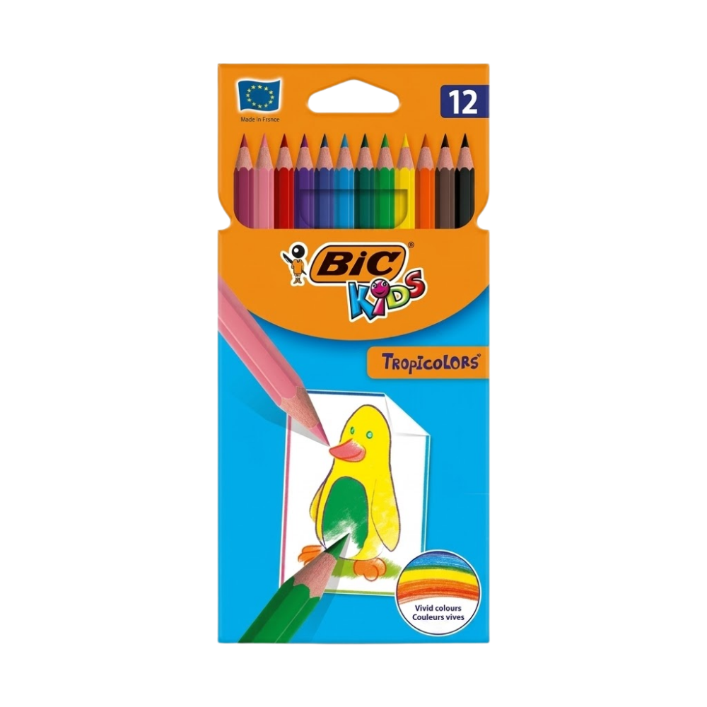 Bic 12 Renk Kuru Boya Kalemi Tripocolour - 1