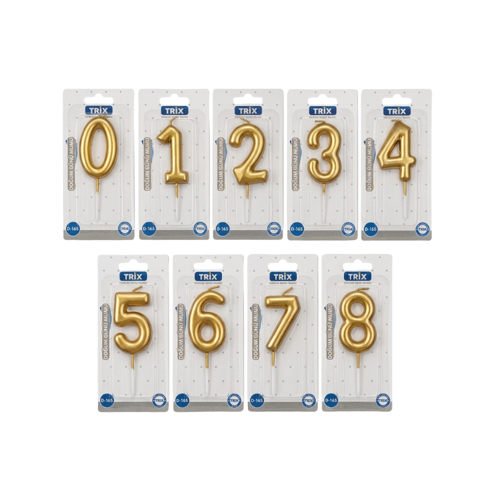 Doğum Günü Mumu Rakam Gold 36 Li D-145 - 1