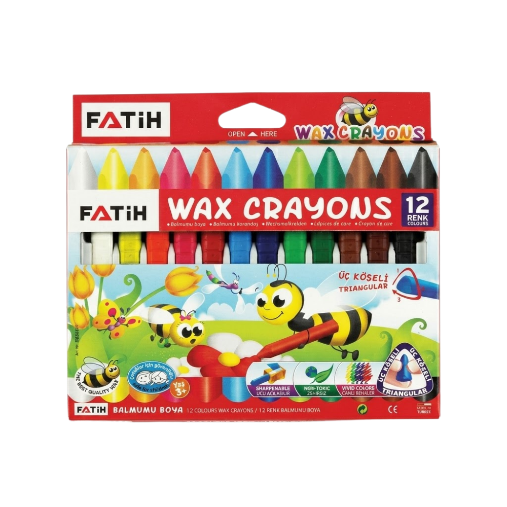 Fatih Mum Boya 50290 Crayon Üçgen 12 Renk - 1