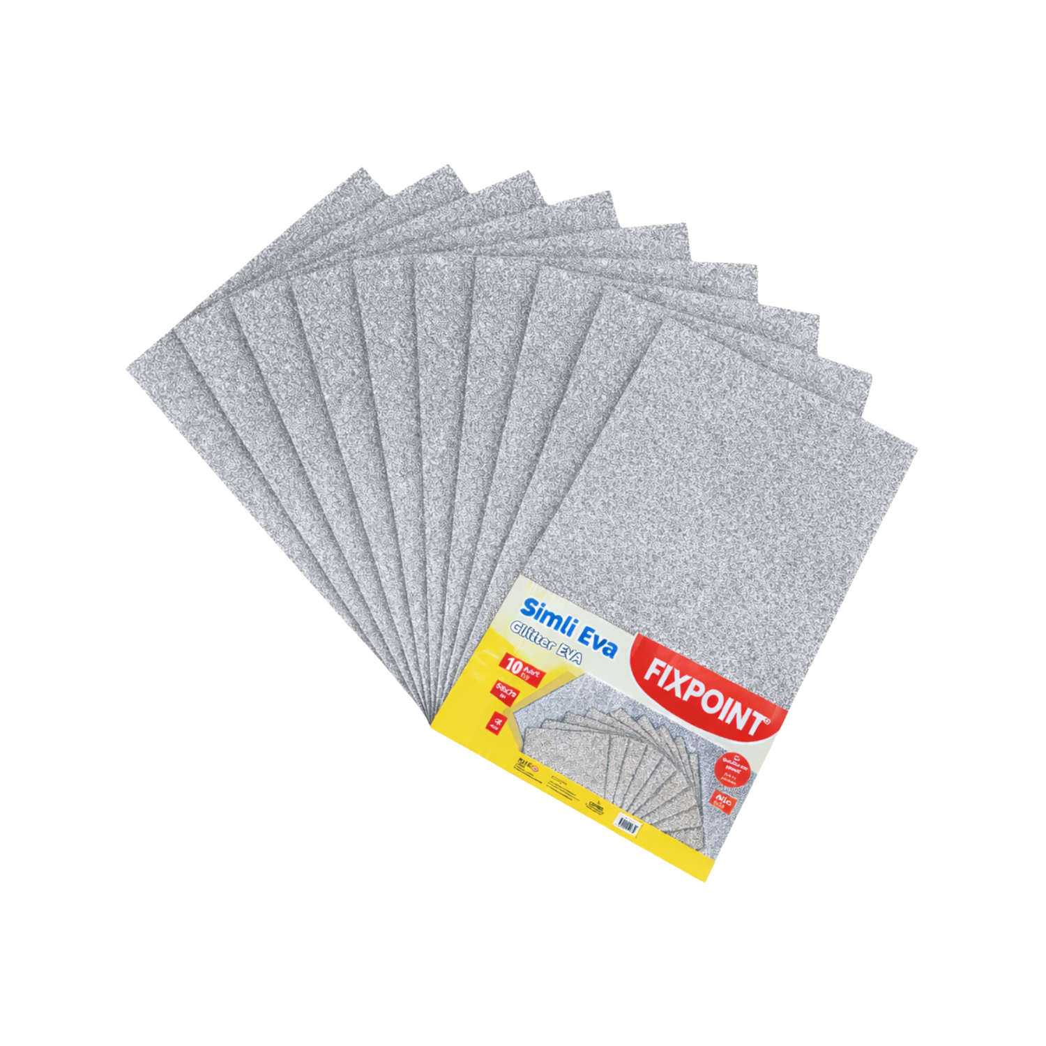 Fixpoint Eva Simli Yapışkanlı Gümüş 20x30cm 10 Adet P-5770 - 1