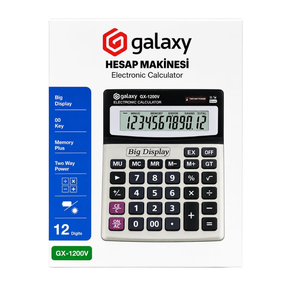 Galaxy Hesap Makinesi Gx-1200v-1 - 1