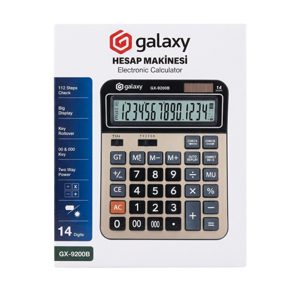Galaxy Hesap Makinesi Gx-9200b - 1
