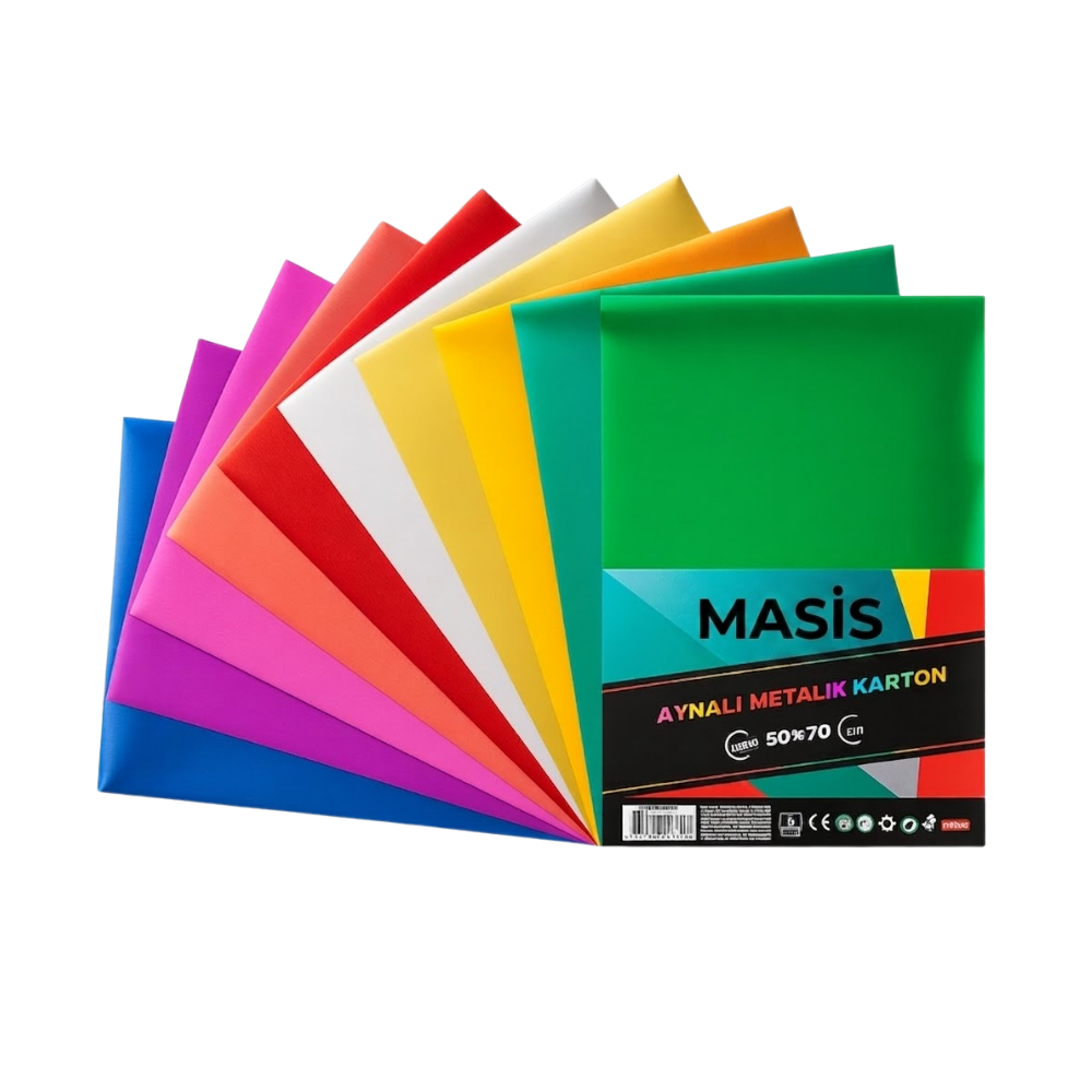 Masis Karışık Aynalı Fon Kartonu 10 Renk 50x70 - 1