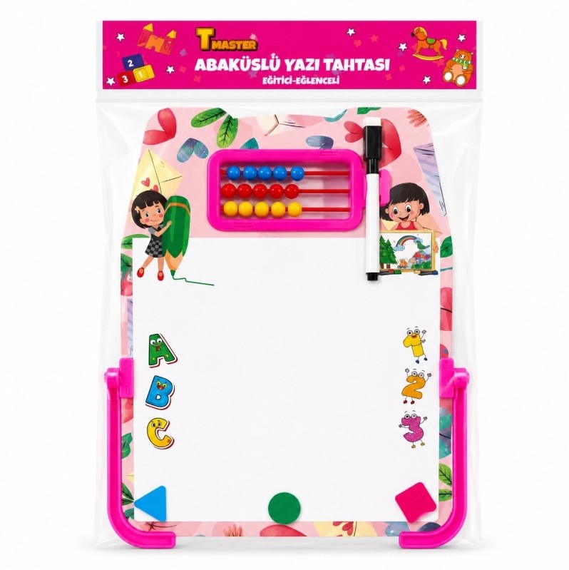 Master Abaküslü Yazı Tahtası Pembe Kalemli - 1