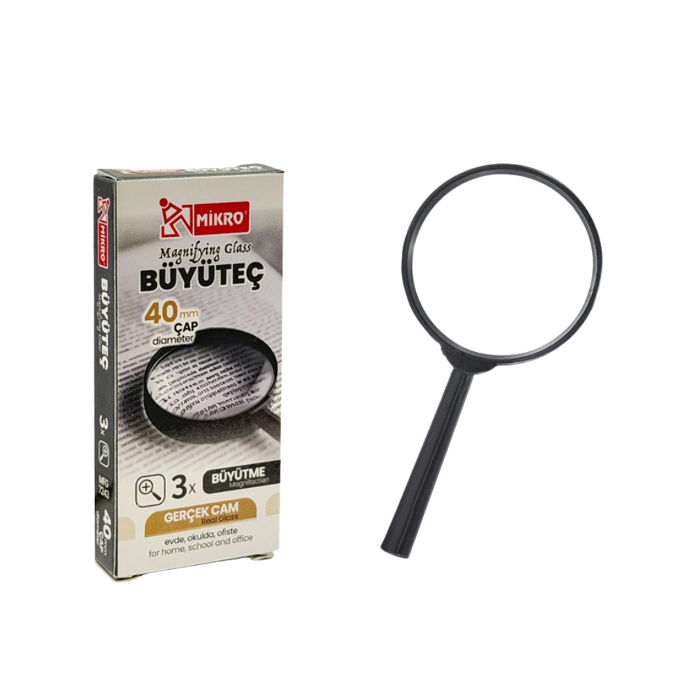 Mikro Büyüteç Gerçek Cam 40 Mm Mfg-7243-40 - 1