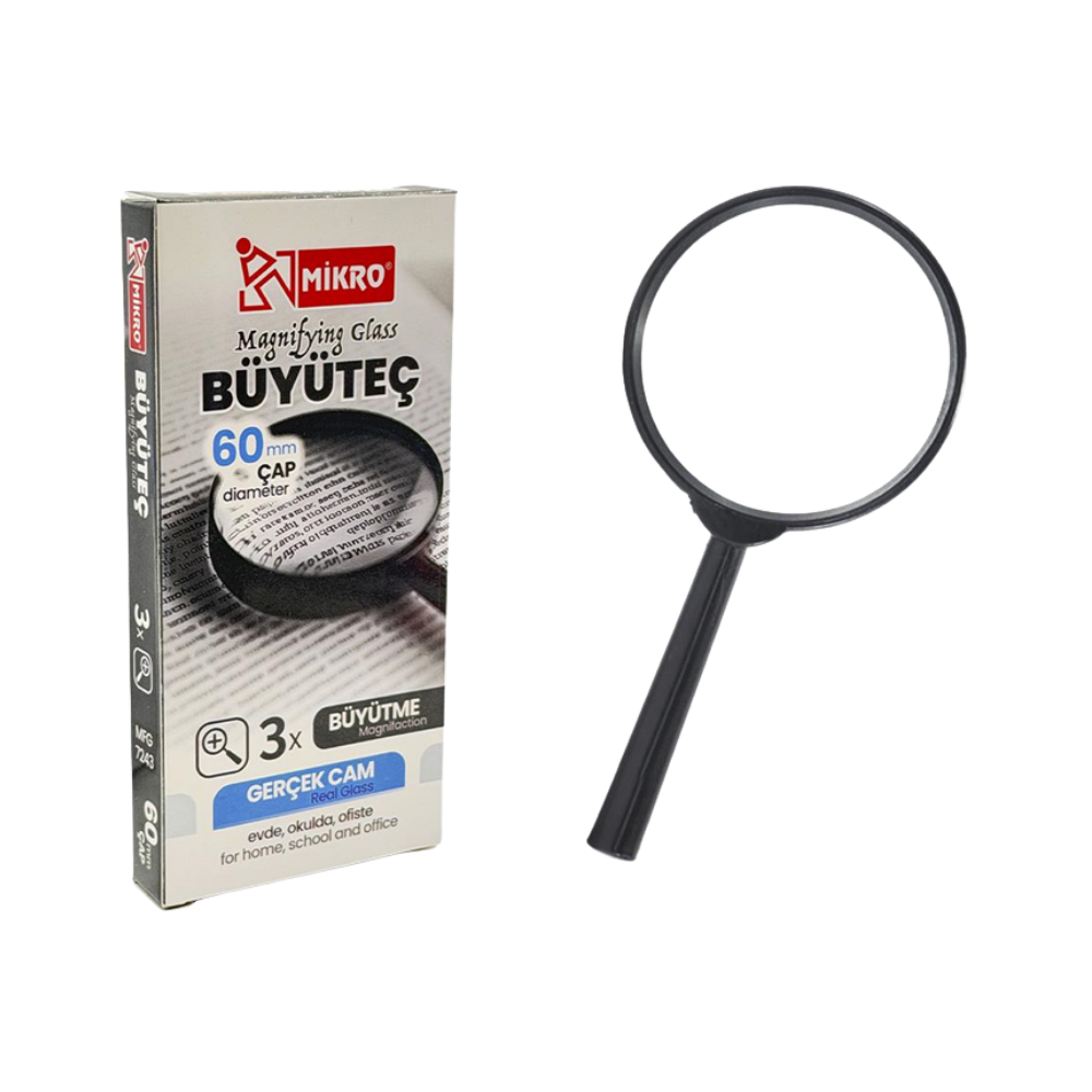 Mikro Büyüteç Gerçek Cam 60 Mm Mfg-7243-60 - 1