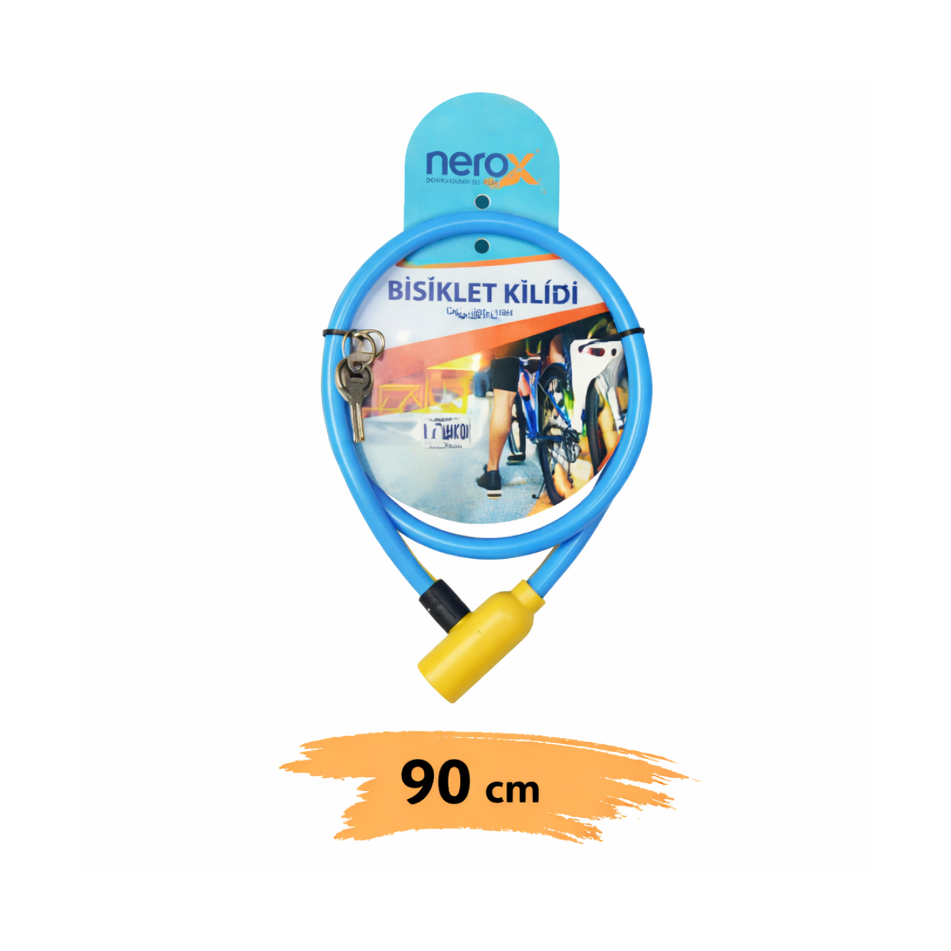 Nerox Bisiklet Kilidi Anahtarlı 90 Cm Nrx-1120 - 1