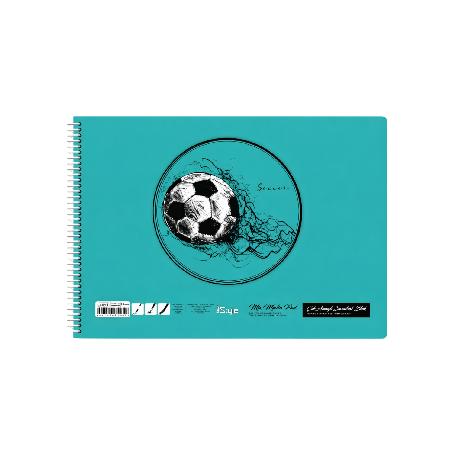 New Style Pp Kapak Spiralli Resim Defteri 25 Yp 25x35 - 1