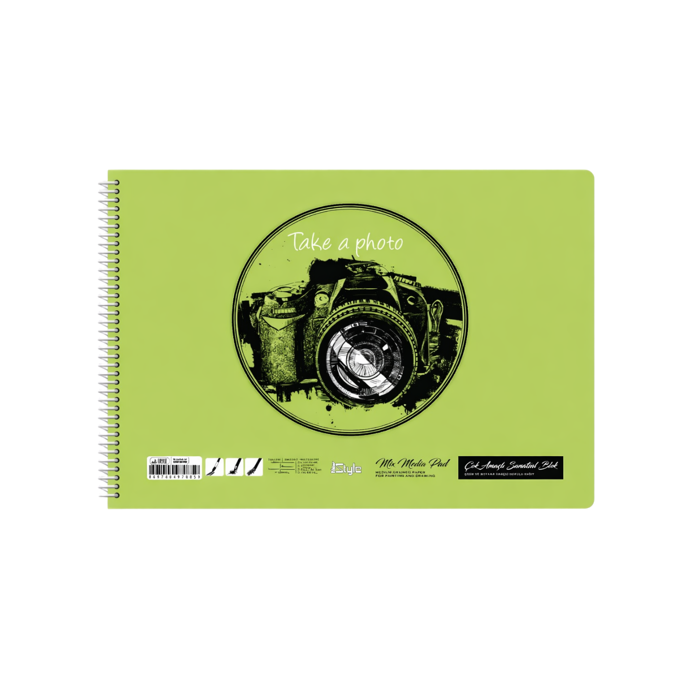 New Style Pp Kapak Spiralli Resim Defteri 25 Yp 35x50 - 1