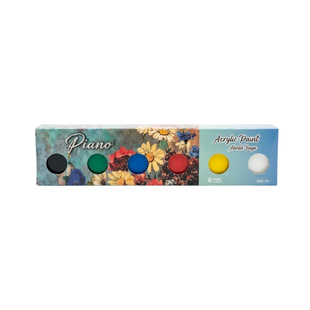 Piano Akrilik 6 Renk Şişe Boya 536782 - 1