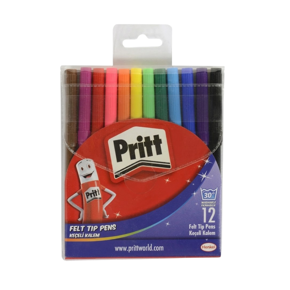 Pritt Keçeli Boya Kalemi 12 Renk - 1