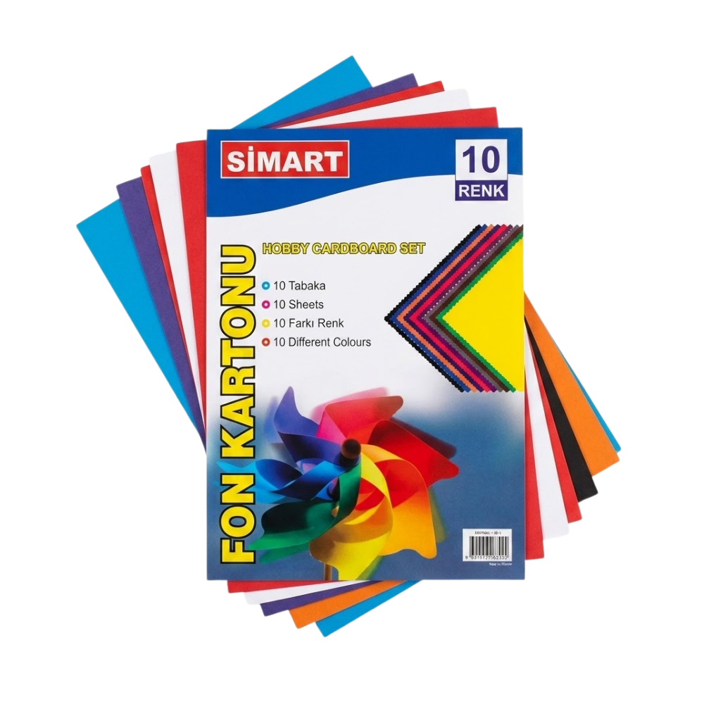 Simart Fon Kartonu 10 Renk - 1