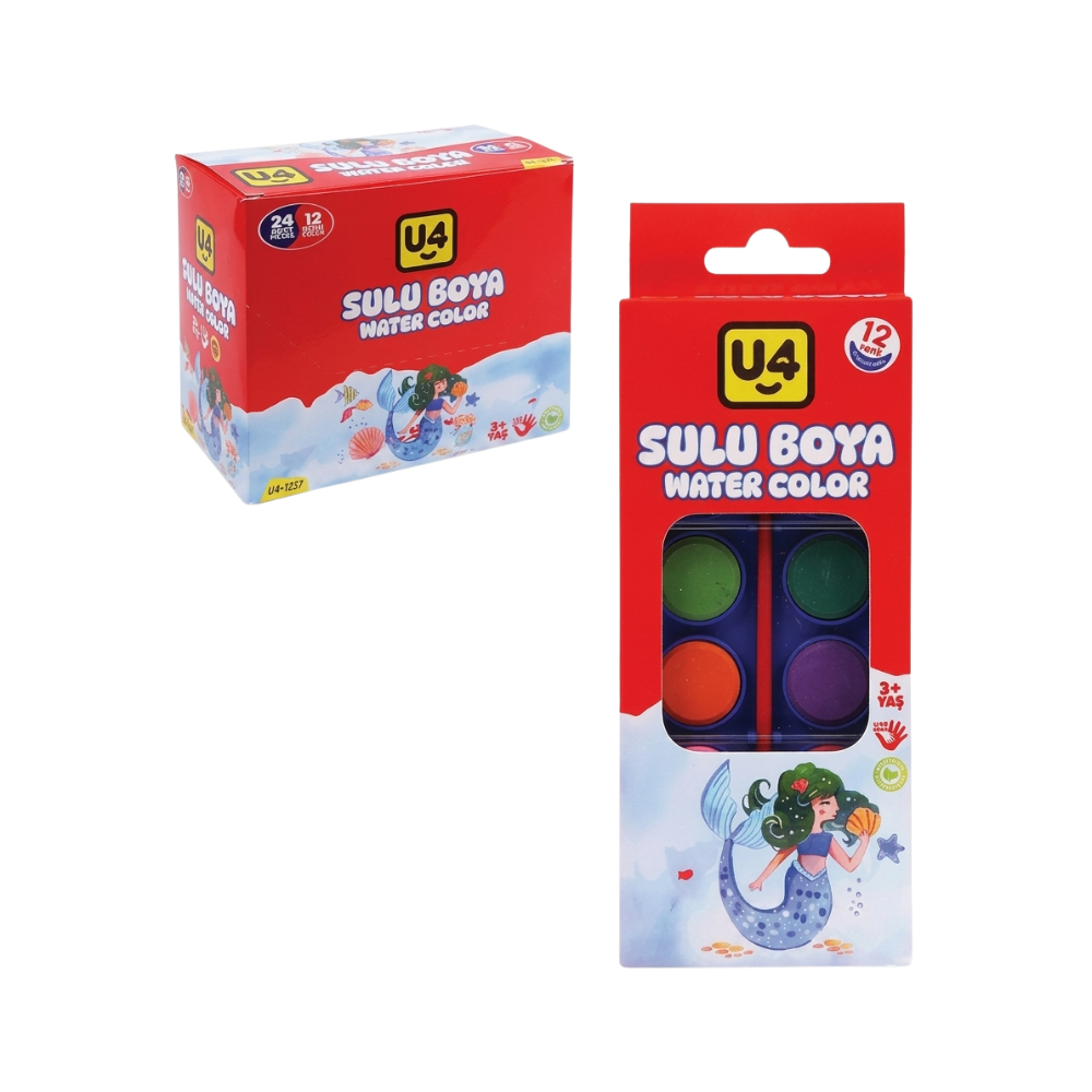 Sulu Boya 12 Renk U4 U4-1237 - 1