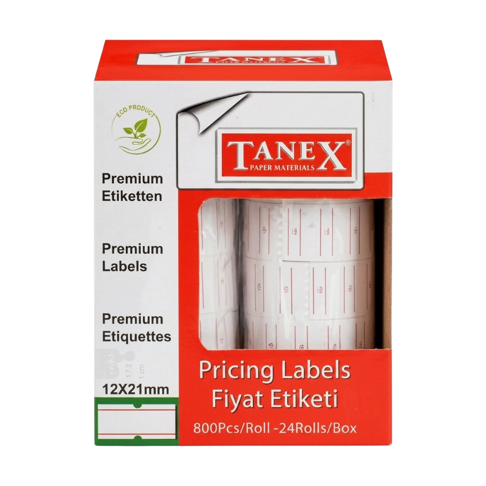 Tanex Fiyat Etiketi Beyaz 6 Rulo - 1