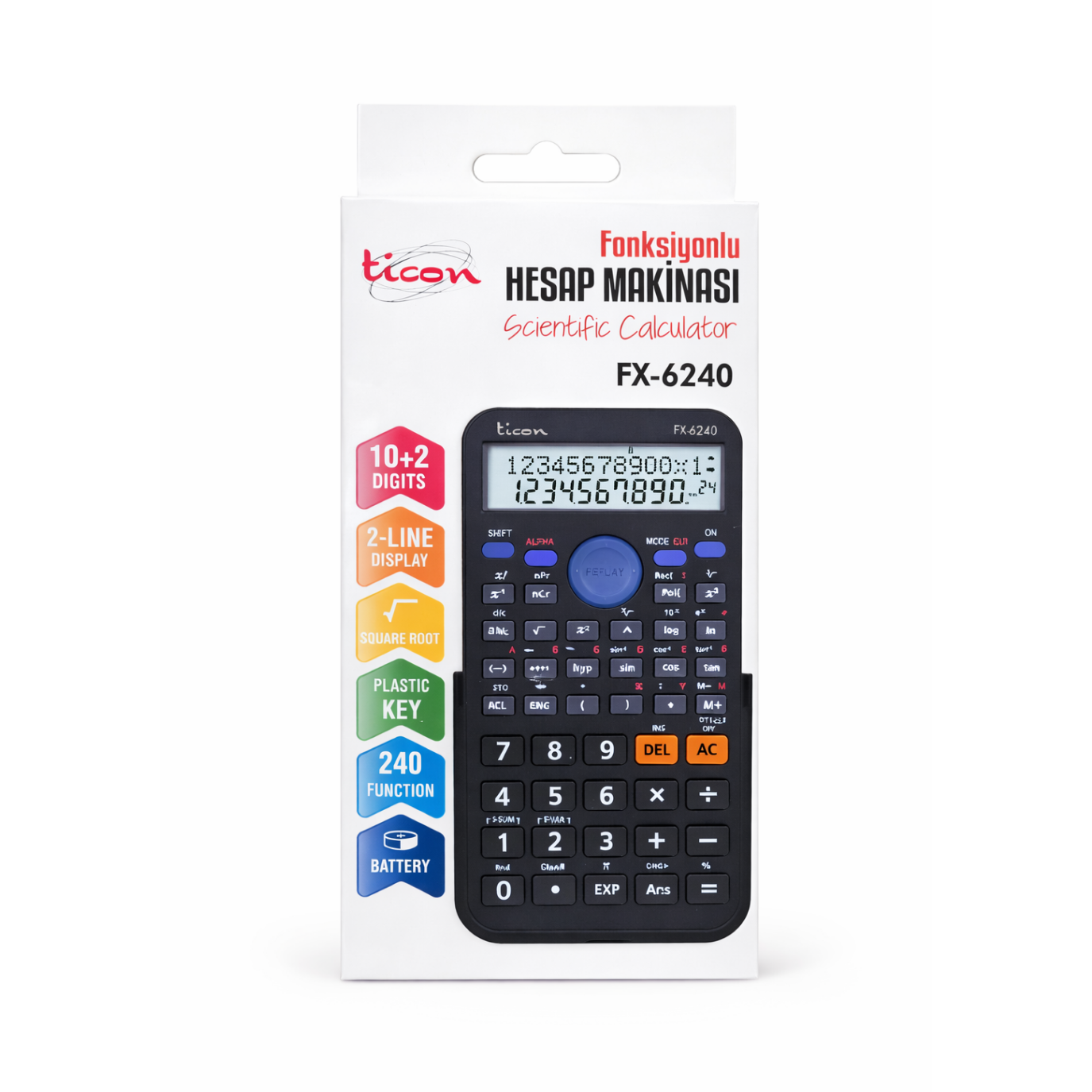 Ticon Hesap Makinesi Fonksiyonel Kızaklı Fx-6240 - 1