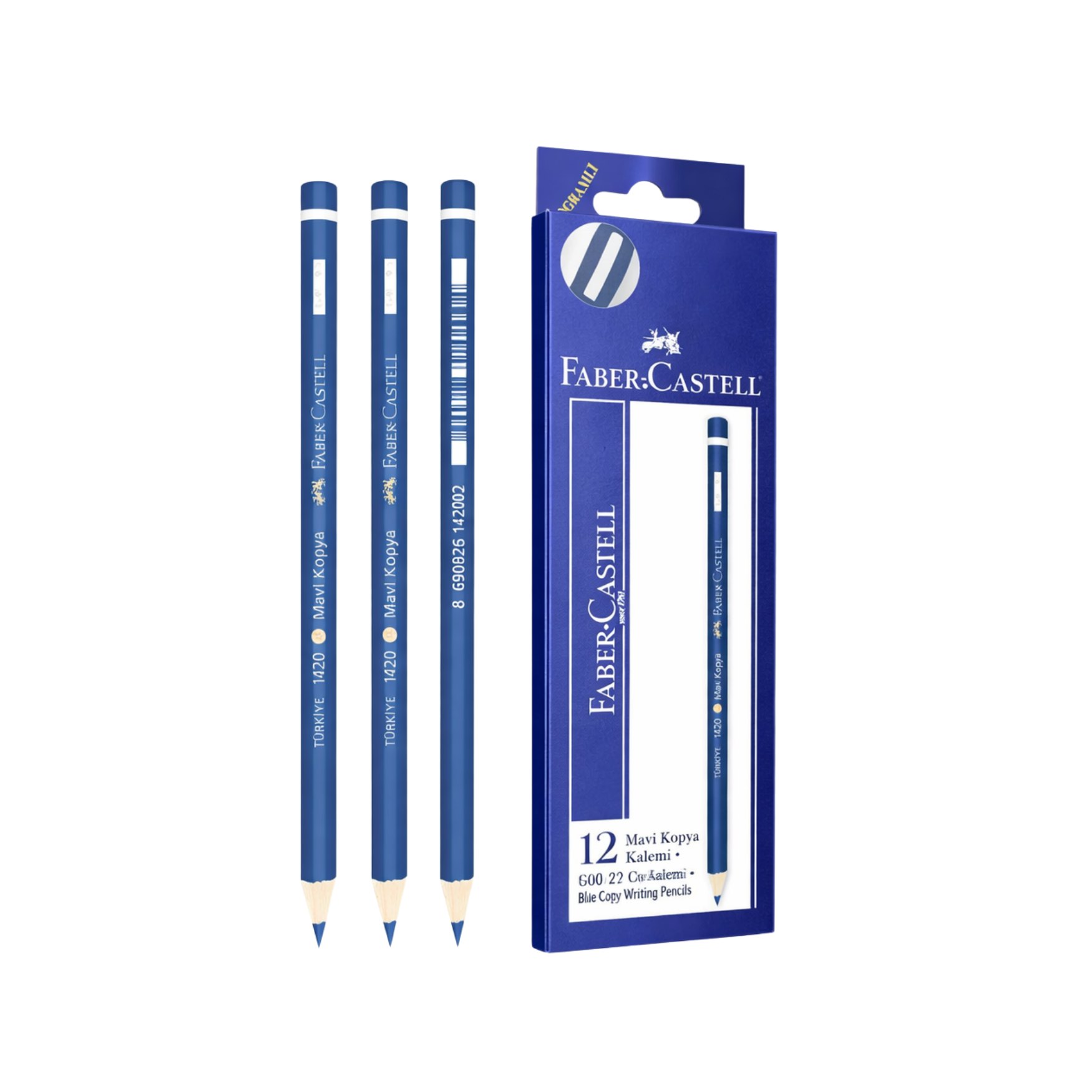 Toptan Faber Castell Mavi Kopya Kalemi 12 Li - 1