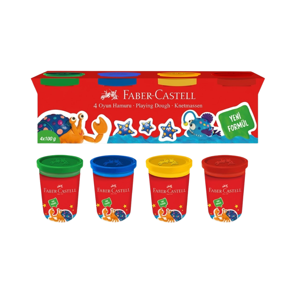 Toptan Faber Castell Oyun Hamuru 400 Gr 4 Lü - 1