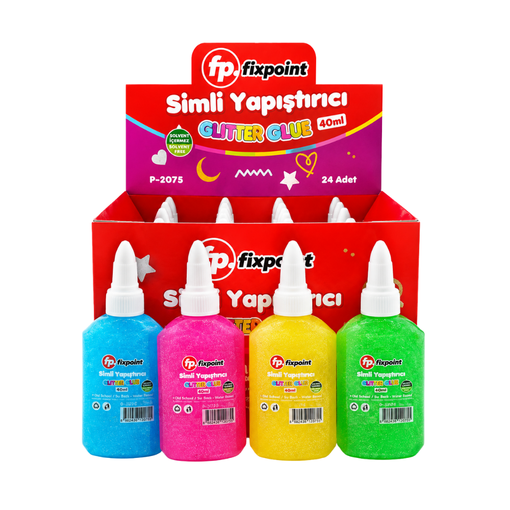 Toptan Fixpoint Simli Yapiştirici 40 Gr 24 Lü P-2075 - 1