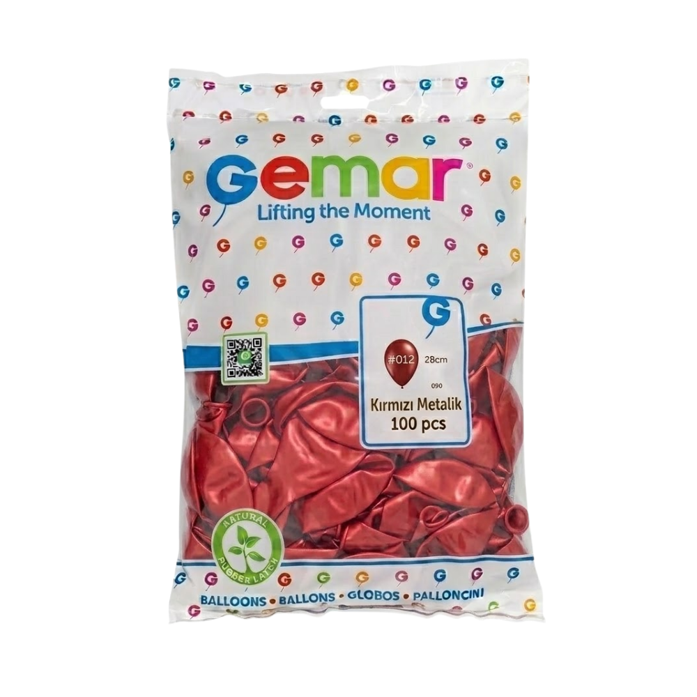 Toptan Gemar Metalik Kirmizi Balon 053 100 Lü - 1