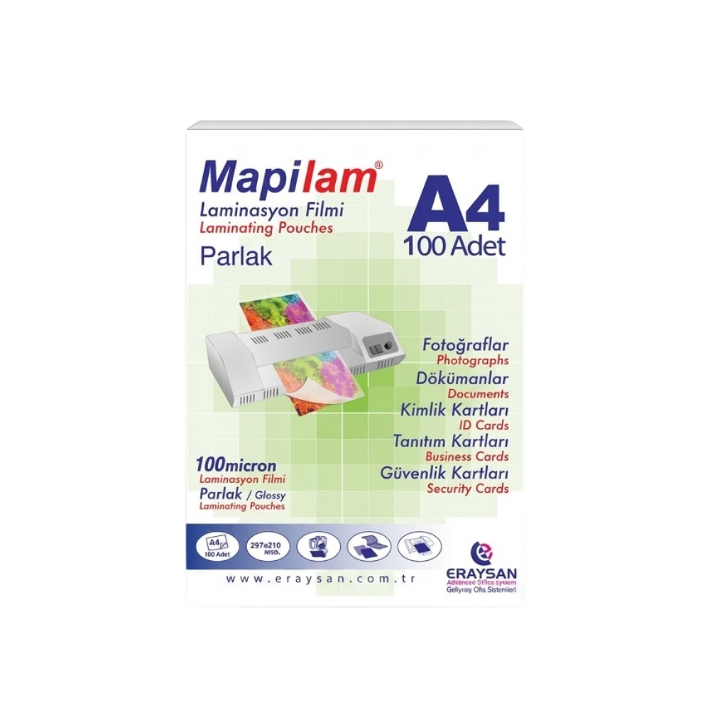 Toptan Mapilam Laminasyon 125 Mikron 100 Lü A4 - 1