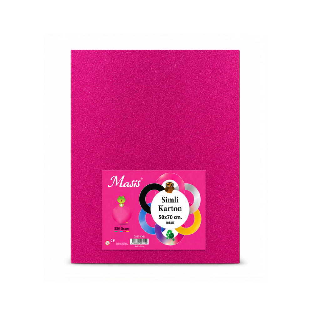 Toptan Masis Simli Karton Fuşya 10 Renk 50x70 - 1