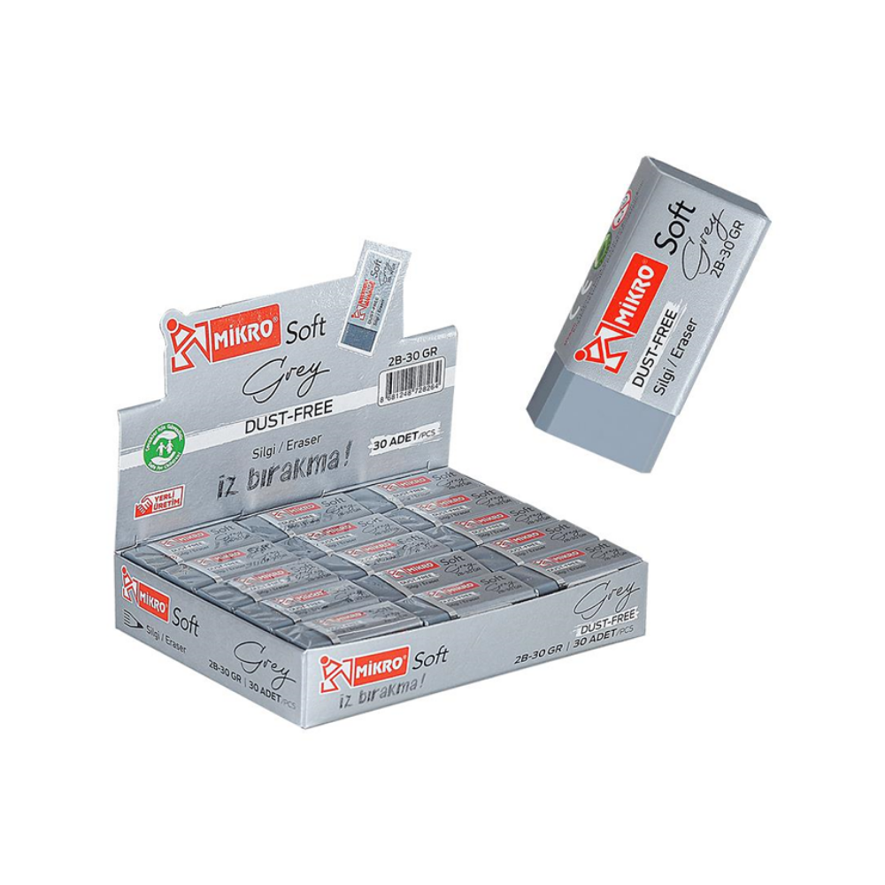 Toptan Mikro Gri Silgisi 2b-30 Gr 30 Lu - 1