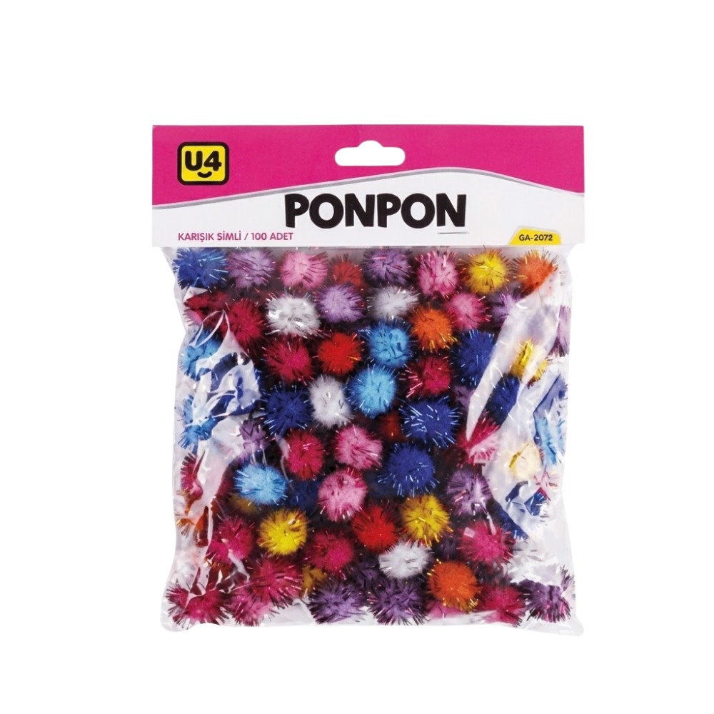 Toptan Ponpon Set Fosforlu 70li 12 Pk U4 U4-1500 - 1