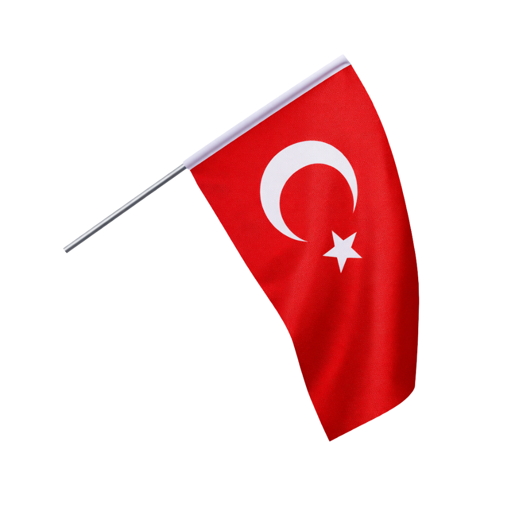 Toptan Sopalı Alpaka Bez Bayrak 30x45 Cm 10 Lu - 1