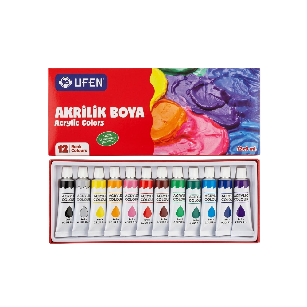 Ufen Akrilik Boya Tüp 12 Renk - 1